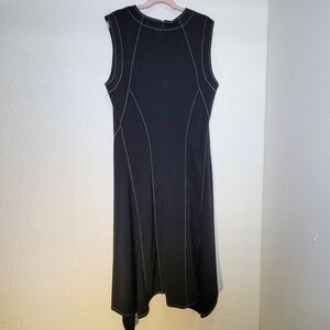 Black A-line Midi Dress By Donna Karan Size Small